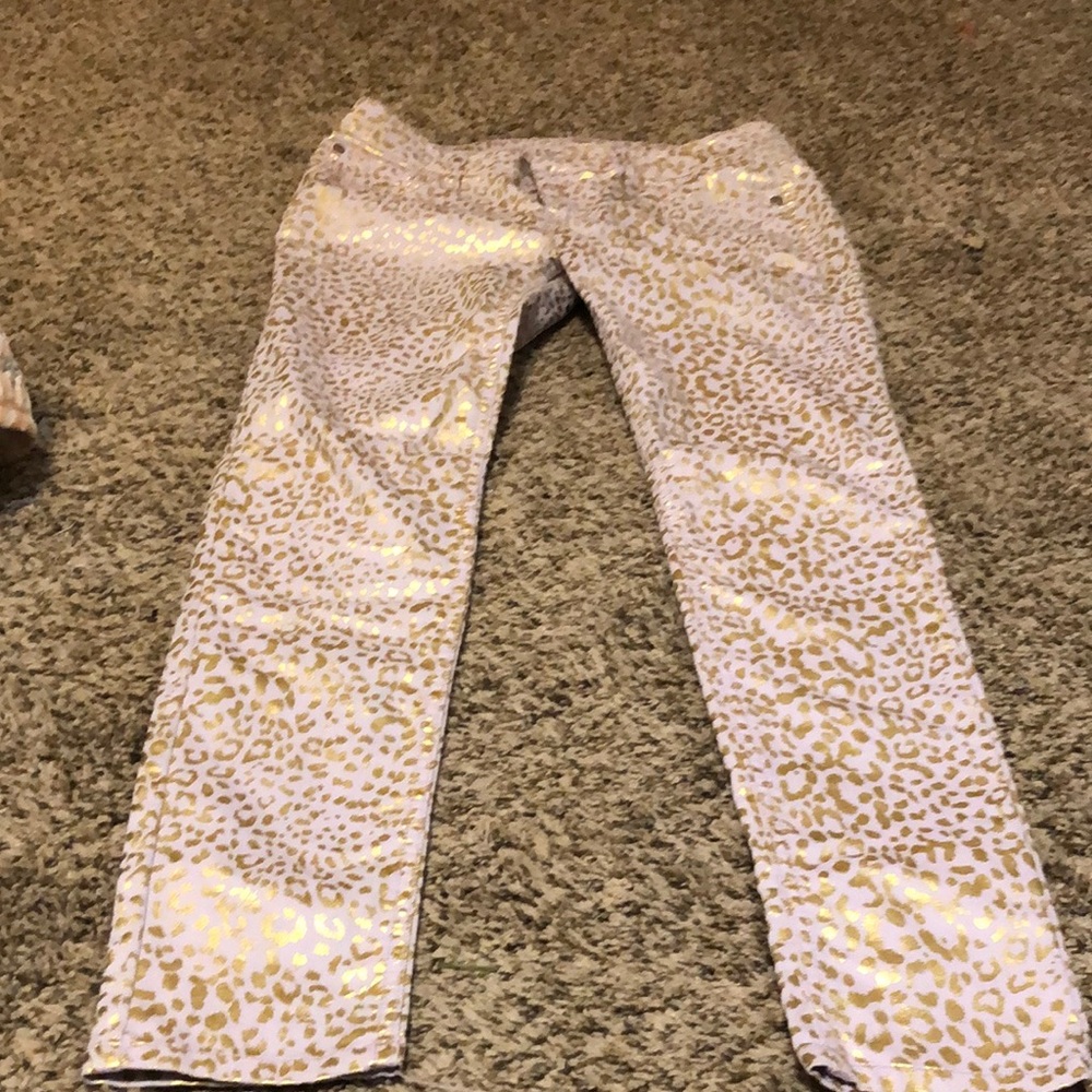 Cheetah print skinny pants